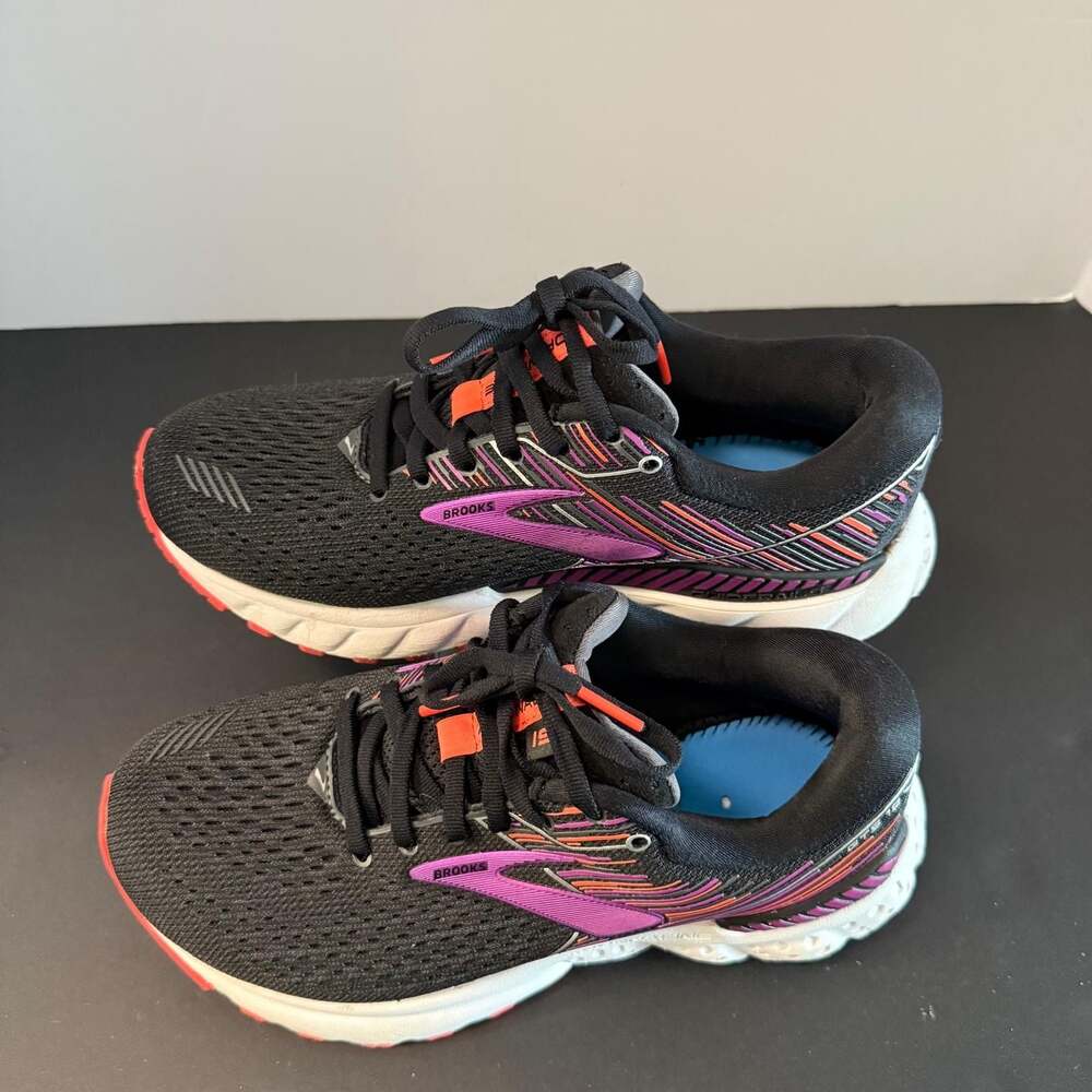 Brooks Adrenaline GTS 19 Women's Running Shoes Black Purple Size 7 - Picture 6 of 16